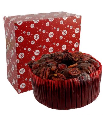 Product Name:  900 g Dark Round Fruit Cake in a Decorative Box