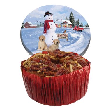 Product Name: 900 g Light Round Fruit Cake in a Tin